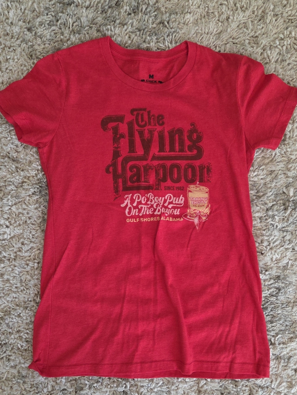 The Flying Harpoon Red Graphic Tee